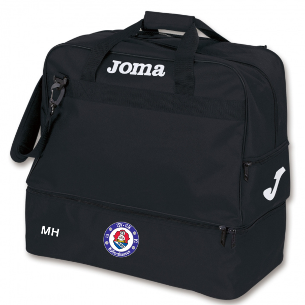 Sporttasche schwarz mit Schuhfach 50L