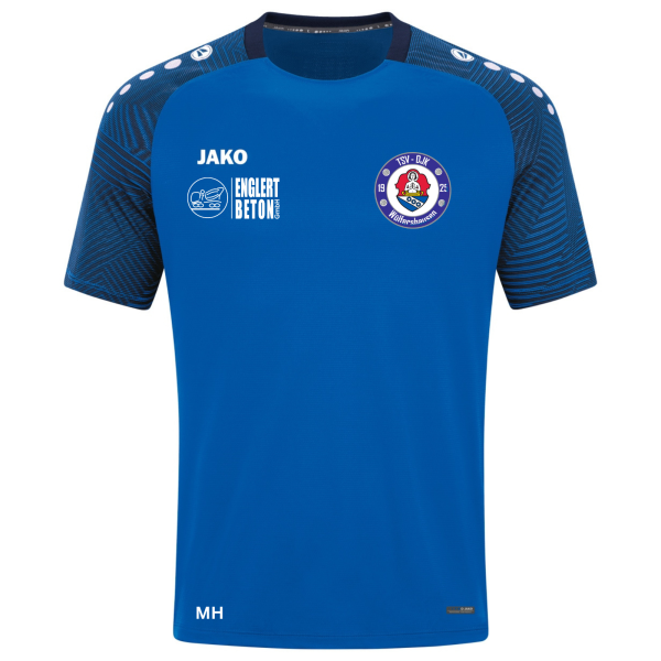 T-Shirt blau mit Logo und Initialen
