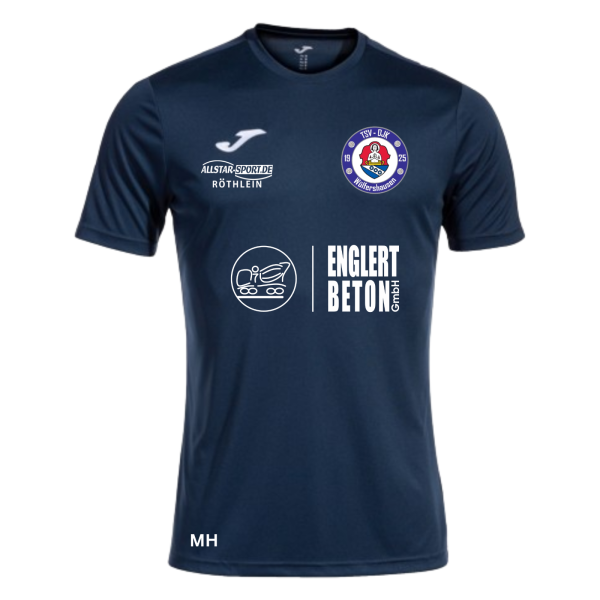 Shirt blau mit Logo und Initialen