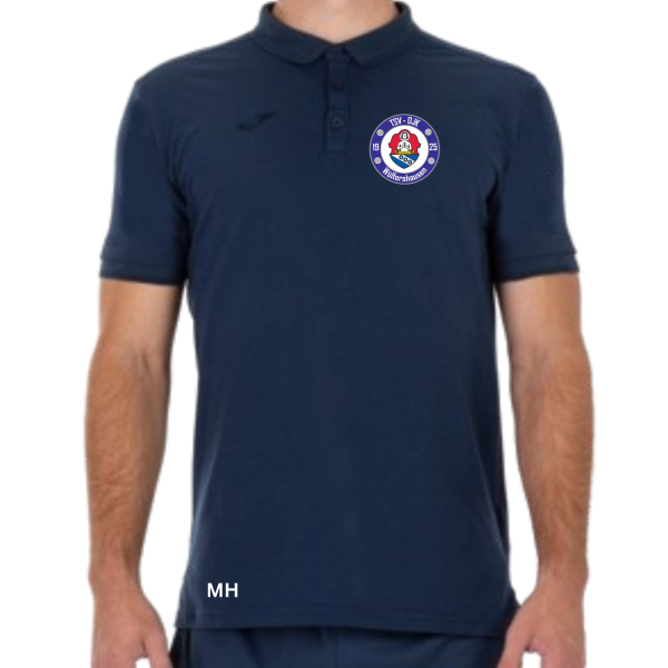 Polo blau mit Logo und Initialen